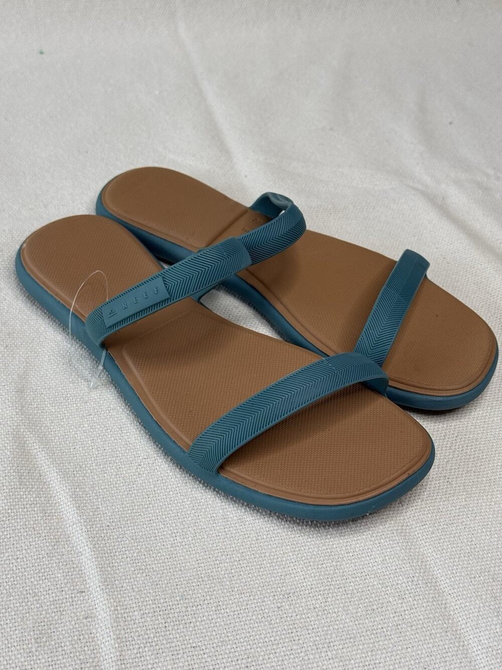 WOMEN'S REEF TEAL WATER WILLOW MARINA SLIDE BEACH/POOL SANDALS SIZE 6